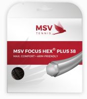 Тенис кордаж MSV Focus Hex Plus 38 (12 m) - black