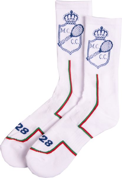 Chaussettes de tennis Monte-Carlo Country Club Long Classic Socks - white