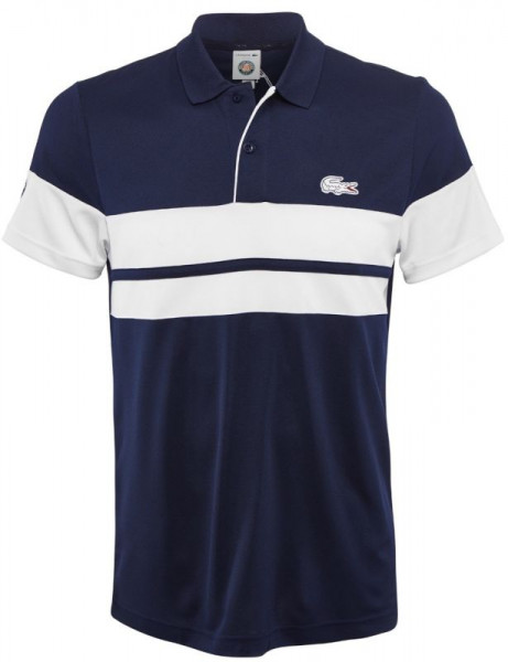  Lacoste Men's SPORT Roland Garros Edition Piqué Polo - navy blue/white/navy blue