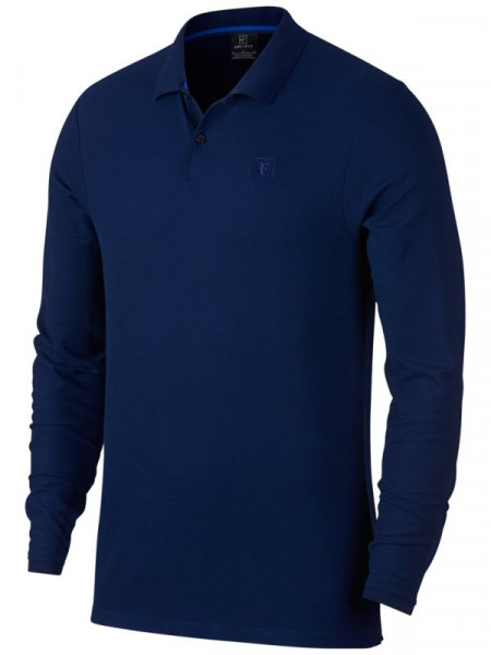  Nike RF Long Sleeve Polo - blue void