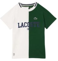 Jungen T-Shirt  Lacoste Kids Sport x Daniil Medvedev Jersey T-Shirt - white/green