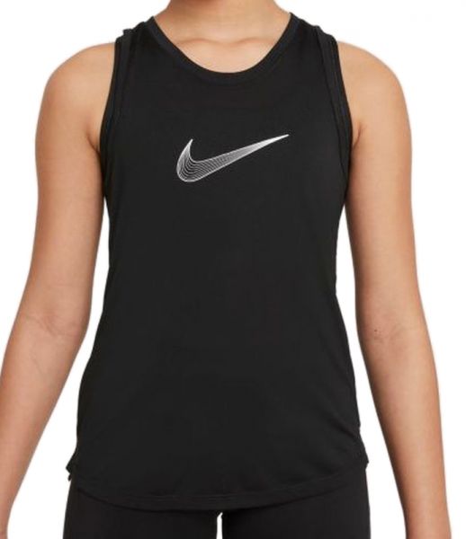 Тениска за момичета Nike Dri-Fit One Training Tank - black/white