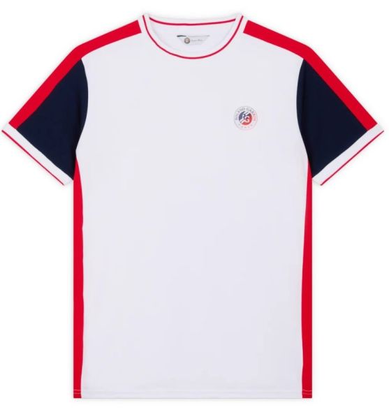 Meeste T-särk Roland Garros Tricolore - Valge