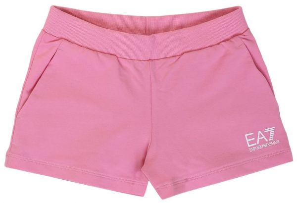 Šortai mergaitėms EA7 Girls Jersey Shorts - begonia pink