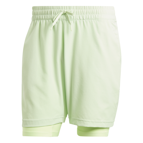 Teniso šortai vyrams Adidas Tennis Heat.Rdy Shorts And Inner Shorts Set - semi green spark/green spark