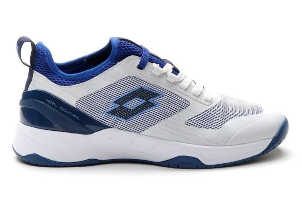 Chaussures de tennis pour hommes Lotto Mirage 200 SPD - all white/blue 295c/royal gem