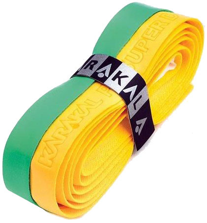 Squash Basisgriffbänder Karakal PU Super Grip Duo (1 szt.) - green/yellow