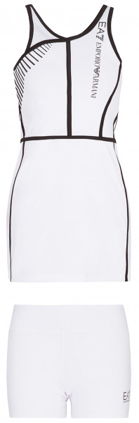 Damen Tenniskleid EA7 Woman Jersey Dress - white