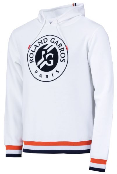 Hanorac tenis bărbați Roland Garros Sweat Capuche Big Logo - blanc