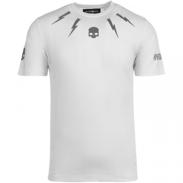 Teniso marškinėliai vyrams Hydrogen Tech Storm Tee Man - white/reflex
