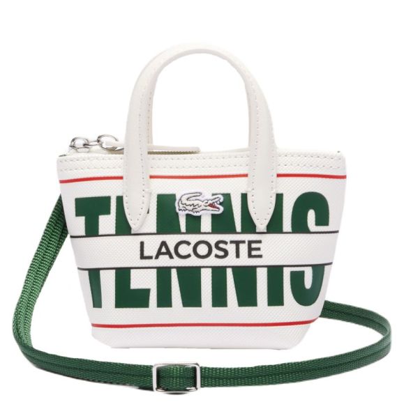 Lacoste L.12.12 Coated Mini Canvas Tote Bag - white/green, Tennis Zone