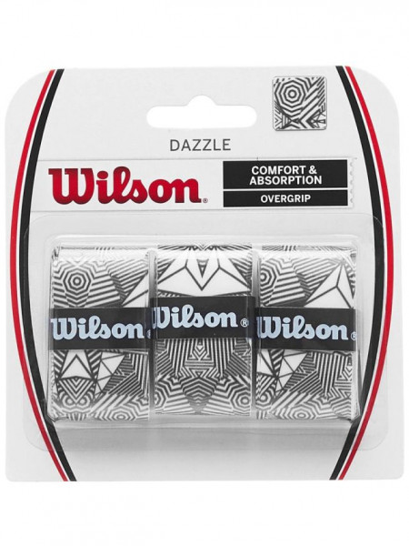 Owijki tenisowe Wilson Dazzle Overgrip - black/white