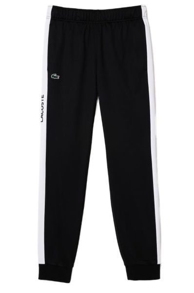 Tenisa bikses vīriešiem Lacoste Ripstop Tennis Sweatpants - black/white