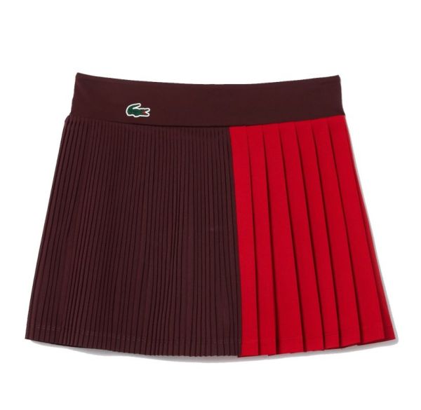 Jupes de tennis pour femmes Lacoste Ultra-Dry Pleated Tennis - Rouge