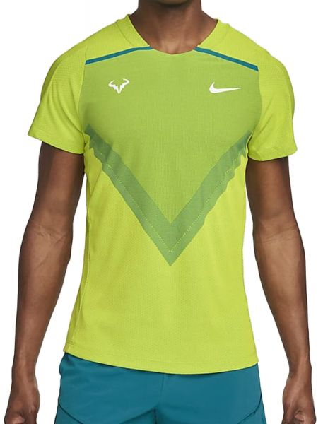 Tricouri bărbați Nike Court Dri-Fit Advantage Rafa Top - atomic green/bright spruce/white