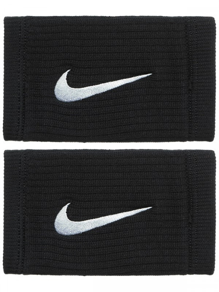 Serre-poignets de tennis Nike Dri-Fit Reveal Double-Wide Wristbands - black/cool grey/white