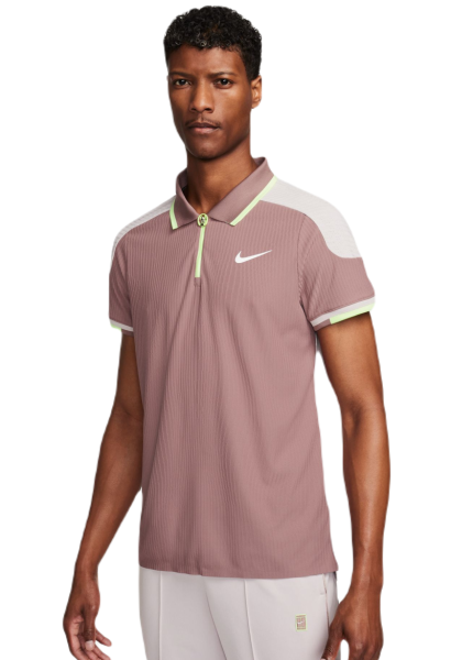 Men's Polo T-shirt Nike Court Slam Dri-Fit ADV Tennis Polo - smokey mauve/platinum violet/white