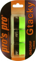 Overgrip Pro's Pro G Tacky 3P - neon green