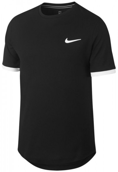 Тениска за момчета Nike Court Dry Top SS Boys - black/white/white