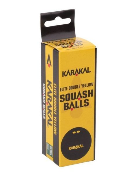 Balles de squash Karakal Elite (double yellow dot) 3B