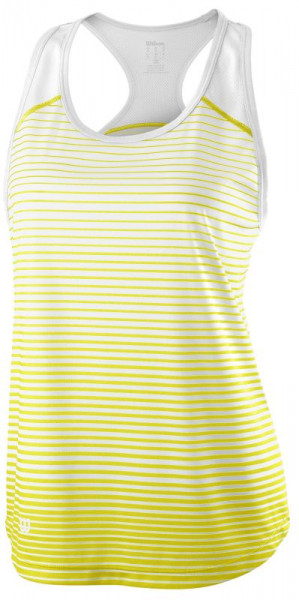 Marškinėliai moterims Wilson Team Striped Tank - safety yellow/white