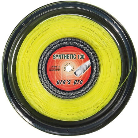 Tenisz húr Pro's Pro Synthetic 130 (200 m) - yellow