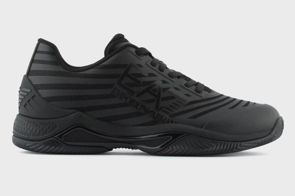 Vīriešiem tenisa apavi EA7 Unisex Woven Sneaker - triple black