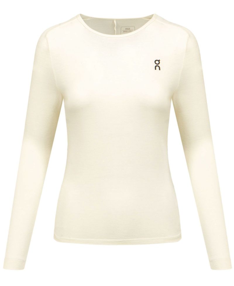 Men's long sleeve T-shirt ON The Roger Merino Long-T - undyed/white ...