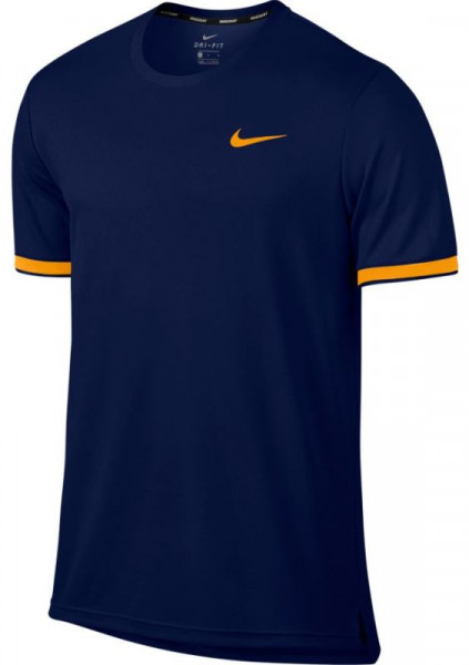  Nike Court Dry Top Team - blue void/orange peel/orange peel