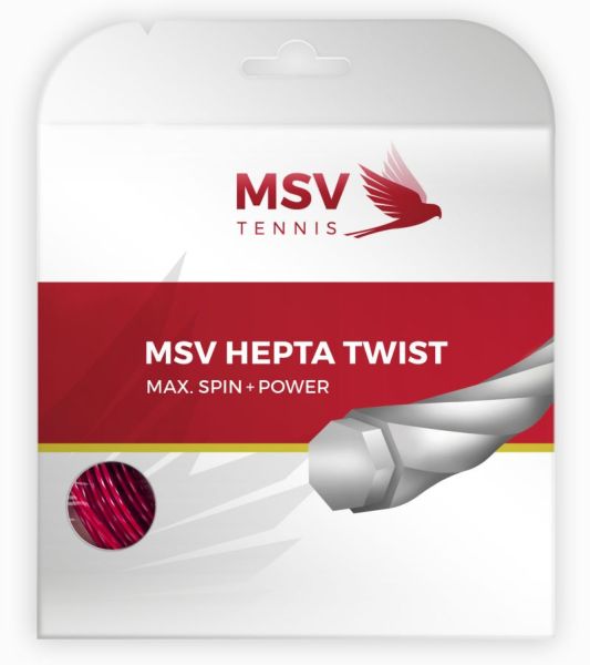 Cordes de tennis MSV Hepta Twist (12 m) - red