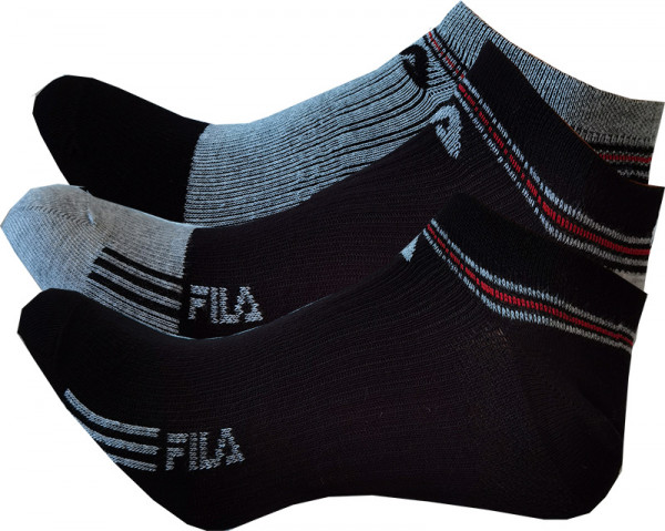 Teniso kojinės Fila Calza Invisible Socks - 3 poros/black
