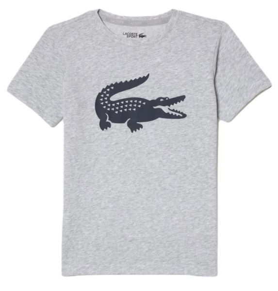 Boys' t-shirt Lacoste Oversized Tennis T-shirt with XXL Logo - Gray