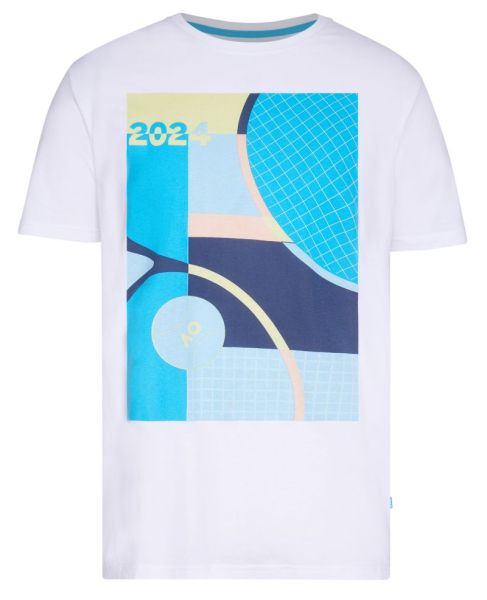 Herren Tennis-T-Shirt Australian Open T-Shirt Poster Print - white