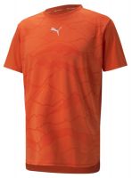 Męski T-Shirt Puma Train Vent Short Sleeve - cherry tomato/jacquard