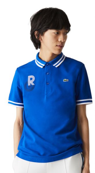 Men's Polo T-shirt Lacoste Roland Garros Men Polo - blue/white/blue