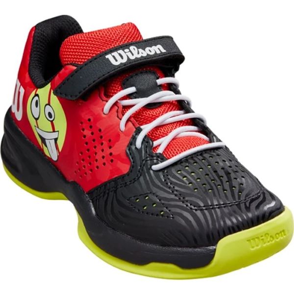 Chaussures de tennis pour juniors Wilson Kaos Emo K - wilson red/black/safety yellow