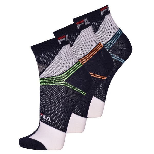Socks Fila Quarter Multisport Socks 3P - new blue/multicolor