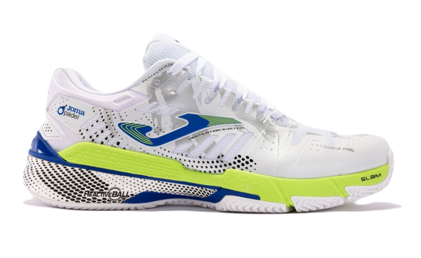 Ανδρικά παπούτσια για padel Joma Slam 2402 - white/lemon/fluor royal