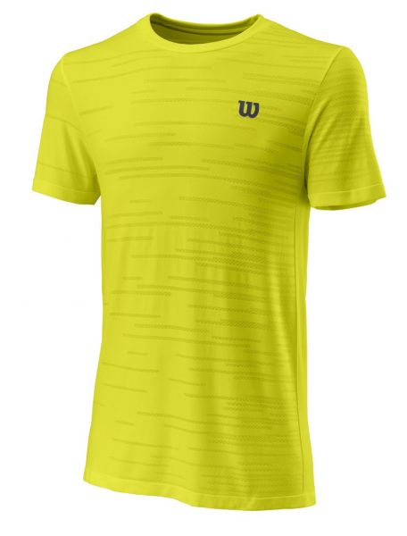 Herren Tennis-T-Shirt Wilson Koas Rapide Seamiless Crew II M - sulphur spring