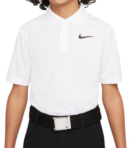 Camiseta de manga larga para niño Nike Dri-Fit Victory Golf Polo - white/black