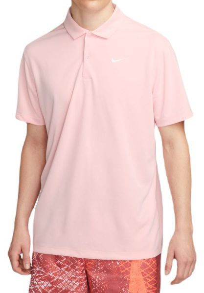 Men's Polo T-shirt Nike Court Dri-Fit Solid Polo - pink bloom/white