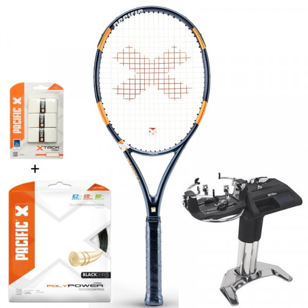 Raquette de tennis Pacific BXT X Fast Pro + cordage + prestation de service