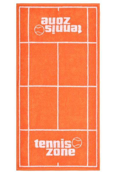 Törölköző Tennis Zone Towel Court&Logo - orange/white