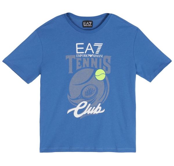 T-krekls zēniem EA7 Boy Jersey T-Shirt - bright cobalt