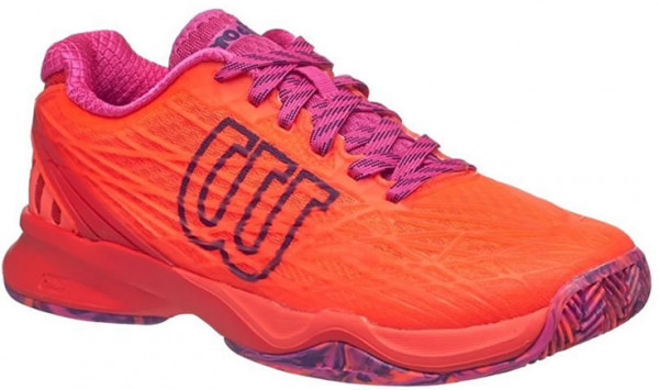  Wilson Kaos Clay Court W - fiery coral/fiery red/rose violet
