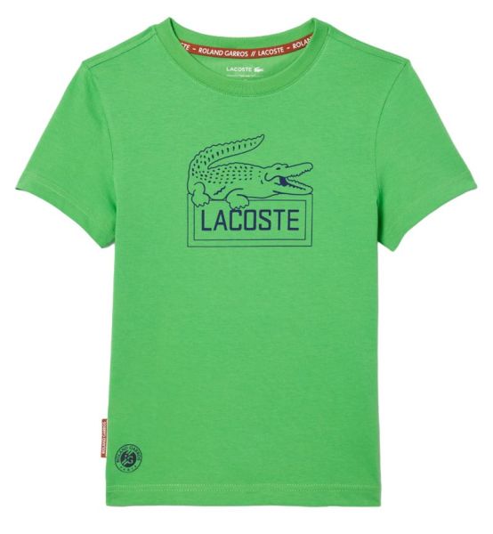 Jungen T-Shirt  Lacoste Ultra-Dry Sport Roland Garros Edition Tennis T-Shirt - green