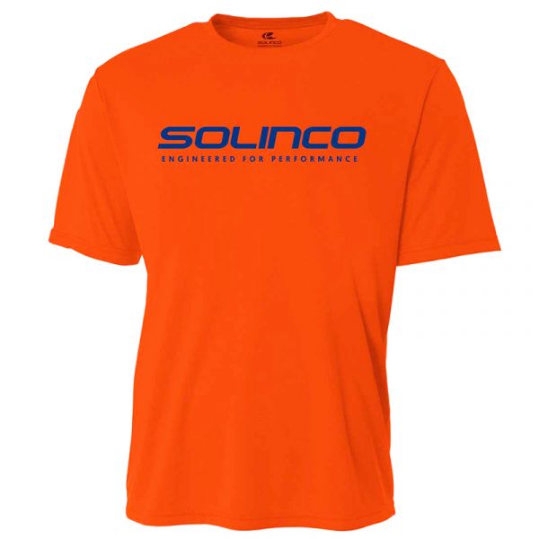 Herren Tennis-T-Shirt Solinco Performance Shirt - neon orange