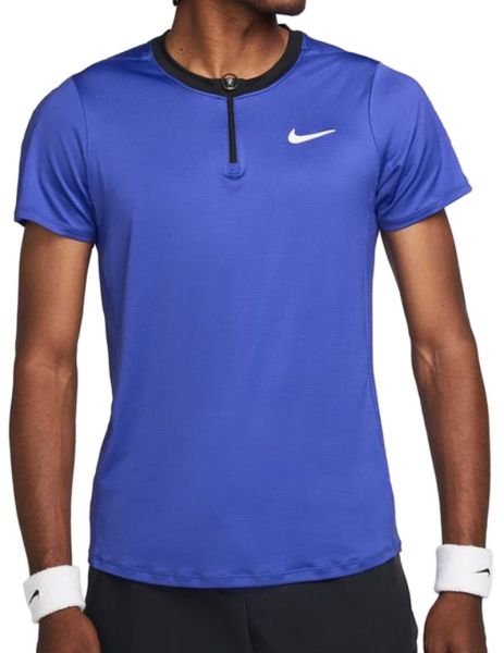 Męskie polo tenisowe Nike Men's Court Dri-Fit Advantage Polo - lapis/black/white