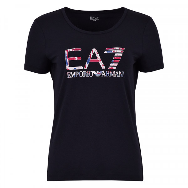 Дамска тениска EA7 Women Jersey T-Shirt - navy blue