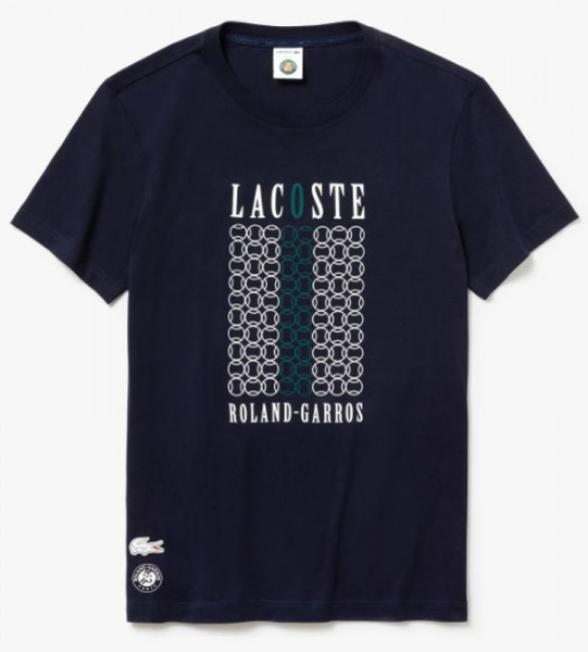  Lacoste Men's SPORT French Open Edition Tennis Ball Print T-shirt - navy/white/forest